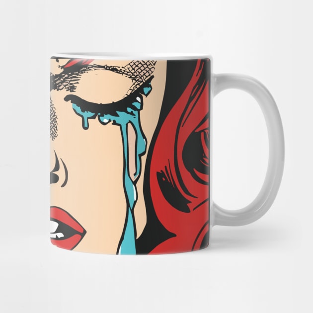 pop art crying girl by Tezatoons